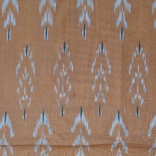 Pochampally Ikkat Dark Brown and White Waves Kurti