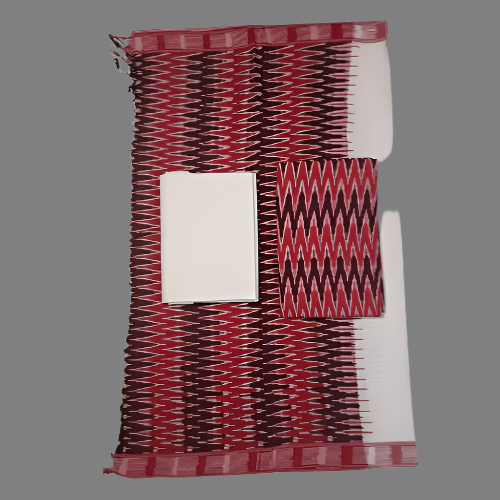 Pochampaly Ikkat Maroon and Black and White Waves