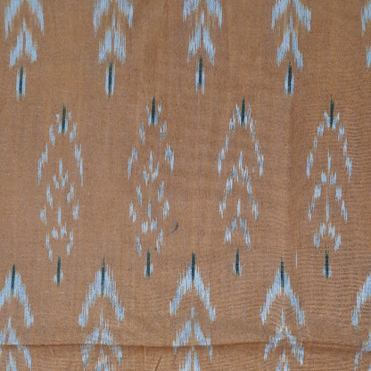 Pochampally Ikkat Dark Brown and White Waves Kurti